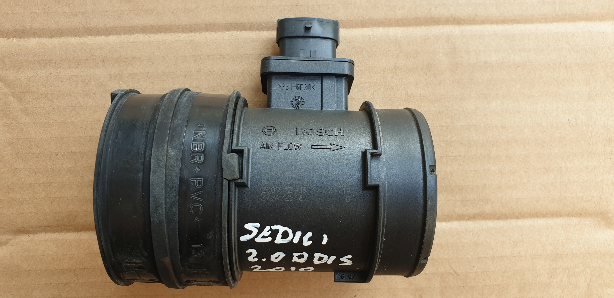 flow meter SUZUKI SX4 SEDICI 2.0 DDIS 55206758 , 0281002917