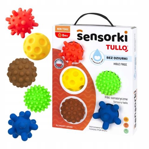 

Tullo Sensorki Piłki sensoryczne bez dziurki, 5szt