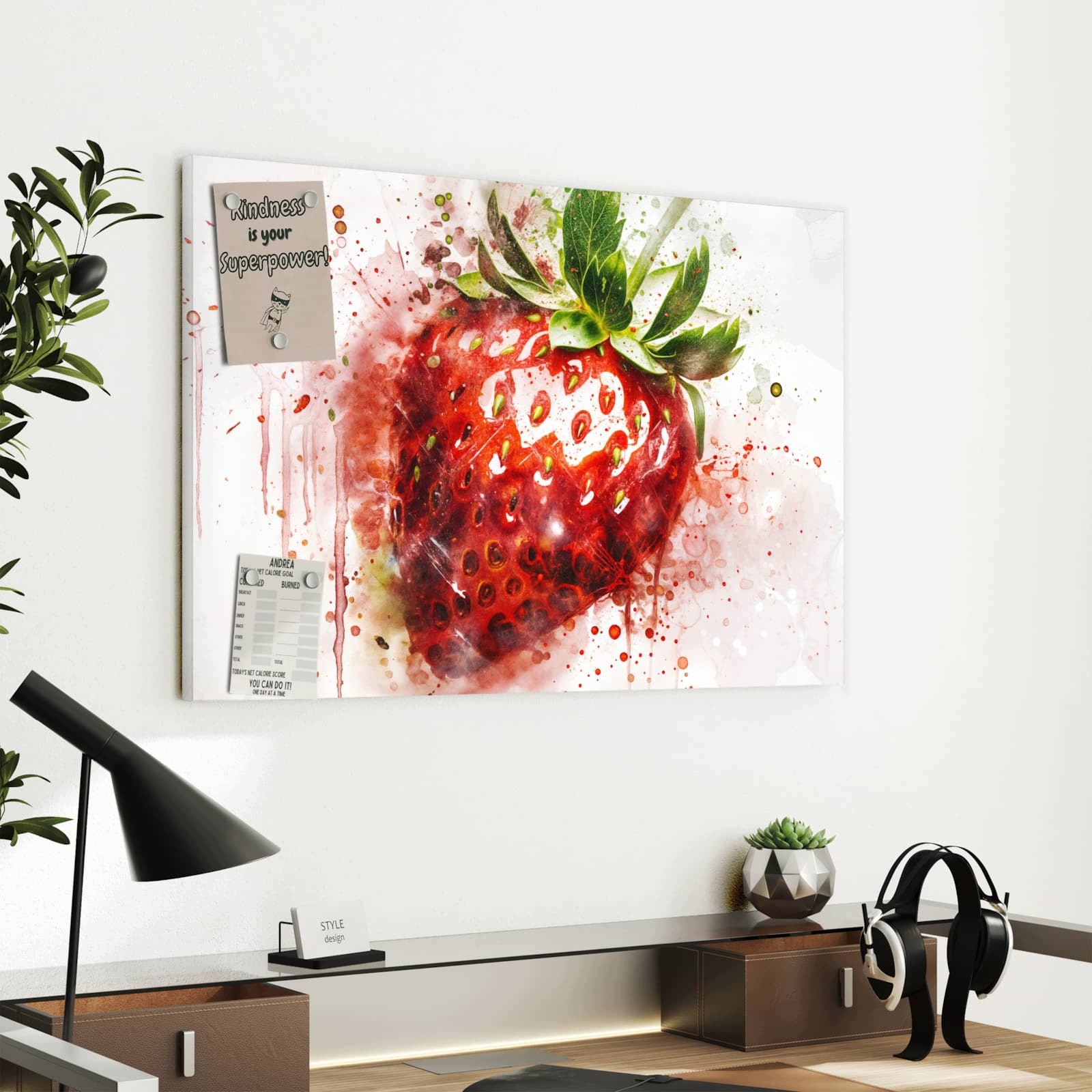 Magnetická tabule Truskawkové dílo umění 60 × 40 cm