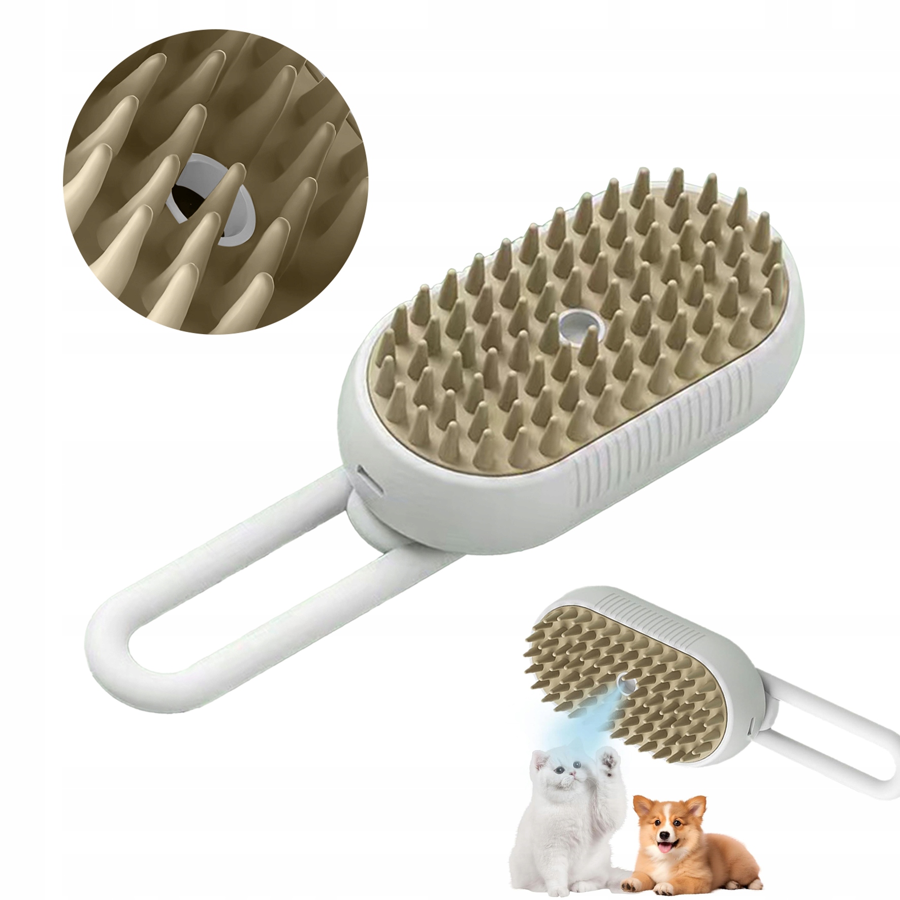 Levně Napařovací Kartáč Pro Psy A Kočky Bezpečný Zlepšuje Cirkulaci Pro Zdravou Srst