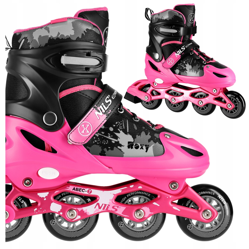 Rolki Z Regulacją Rekreacyjne Dla Dziecka Kauczukowe Kółka Nils 35-38