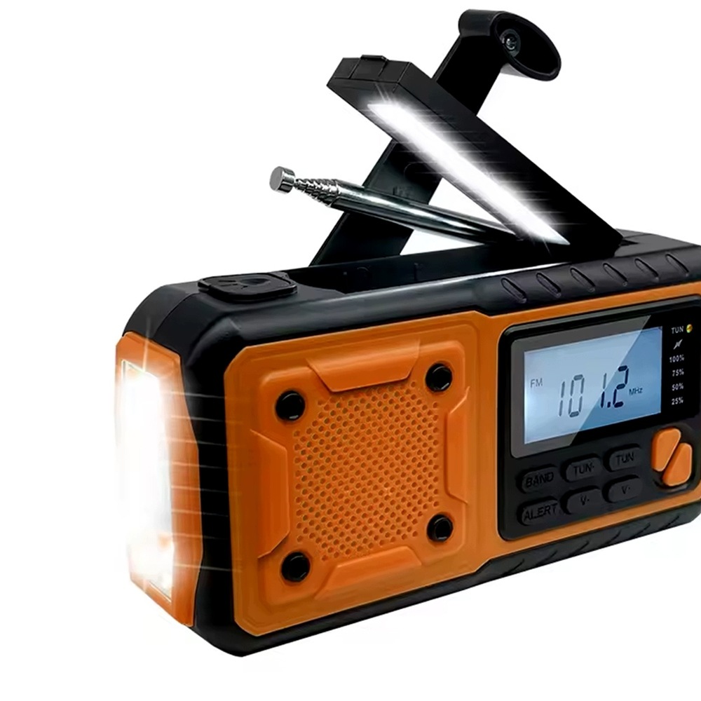 Mini Přenosné Solární Nouzové Stavební Rádio na Korbičku Baterie Powerbanky