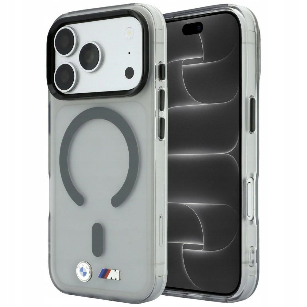 Pouzdro Bmw M IML Frosted Metal Logo MagSafe pro iPhone 17/18 Pro antracitové