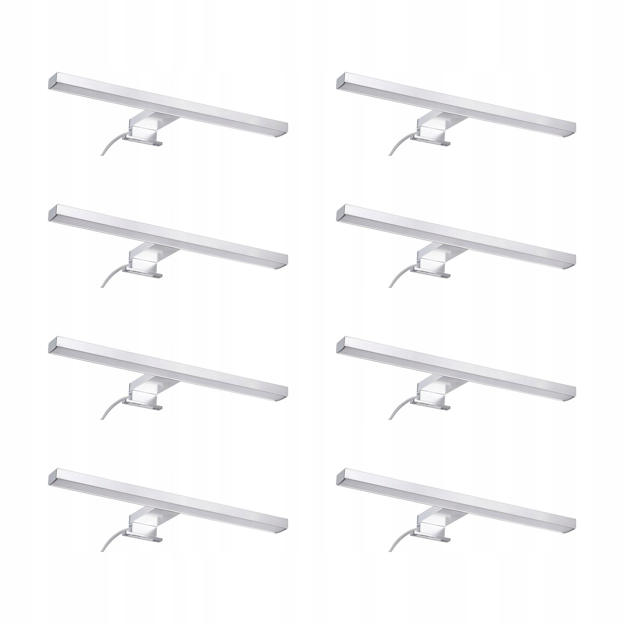 8 ks Led osvětlení do koupelny Vathult 350 mm stříbrné