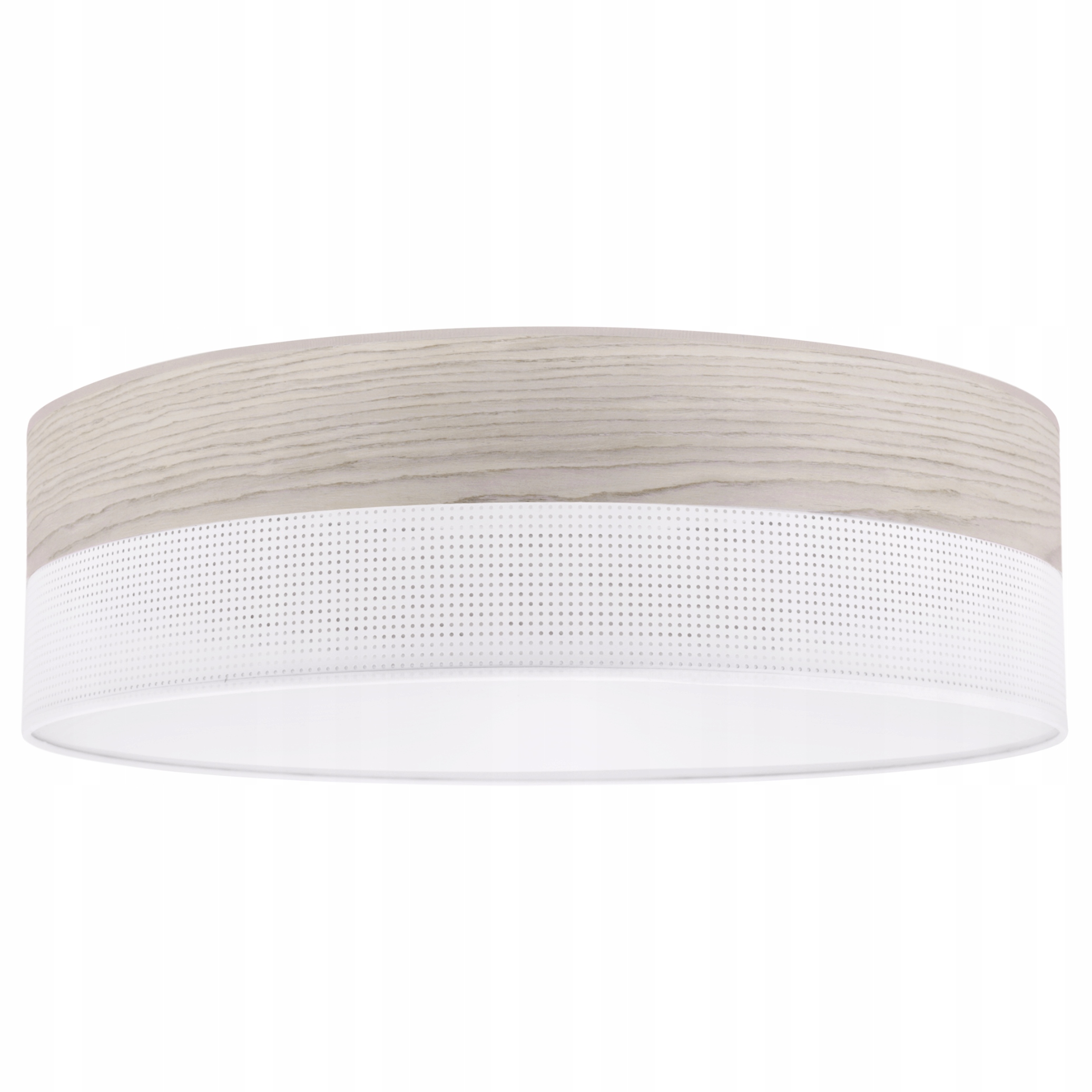 Závěsné Stropní Svítidlo Stropní Svítidlo Stínidlo Bílé 50 CM Dub Bělený 3X E27