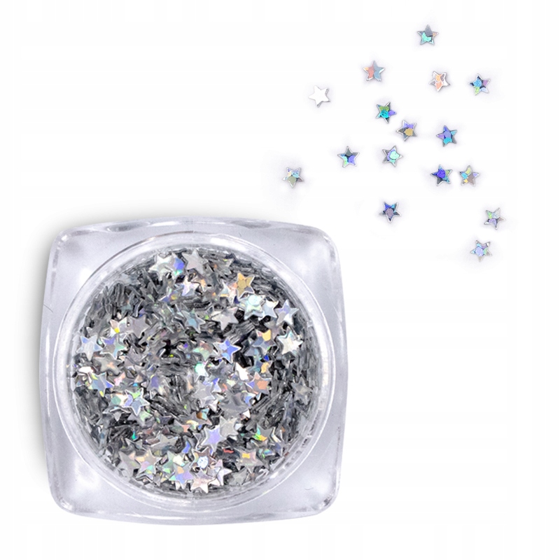 

Ozdoba na paznokcie Gwiazdki Srebrne Star Effect