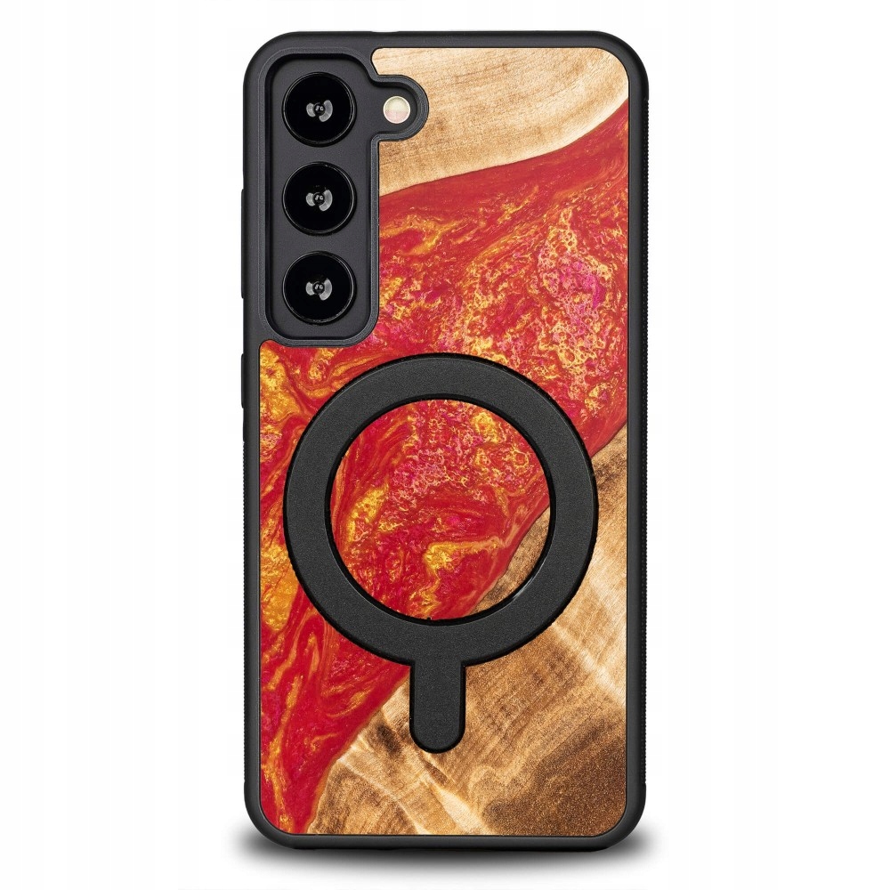 Pouzdro Bewood Unikátní pro Samsung Galaxy S23 Neonové Paříž s MagSafe