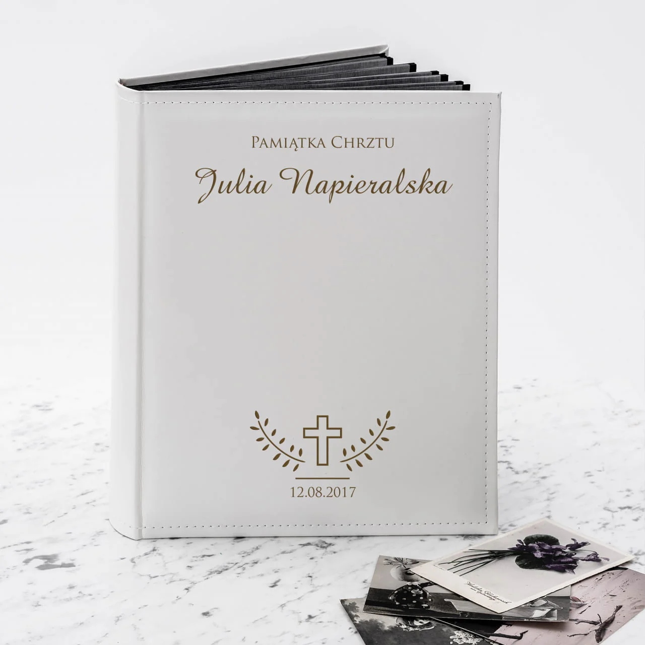 Personalizowany Album Na Pamiątkę Chrztu Świętego Na Chrzest Grawer 27x33cm