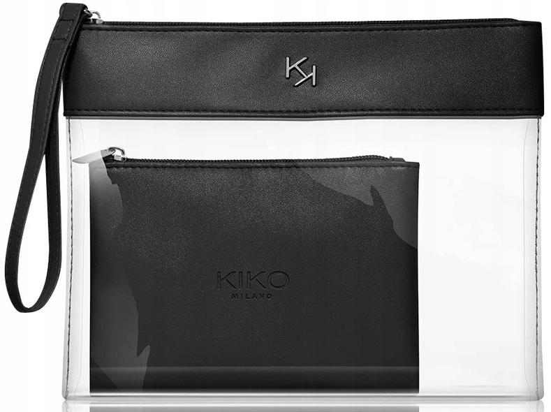 Kiko Milano Beauty Case przezroczysta kosmetyczka z saszetką 001 Black