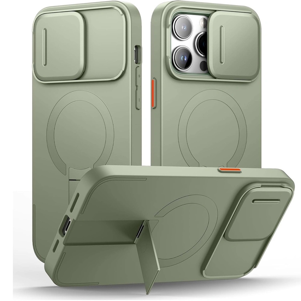 Pouzdro Suritch pro iPhone 15 Pro Max, ochrana fotoaparátu pomocí stojánku MagSafe
