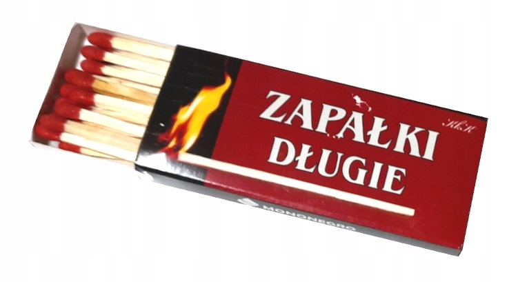 

Zapałki Długie 7,5 cm 15 patyczków