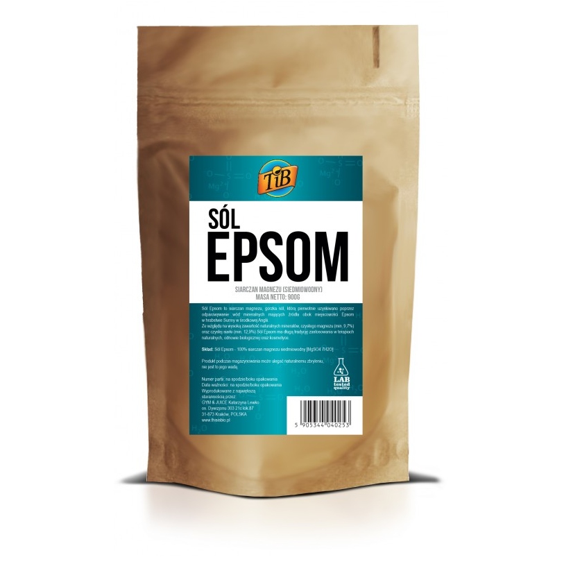 

Sól Epsom (Siarczan Magnezu) do kąpieli 900g TiB