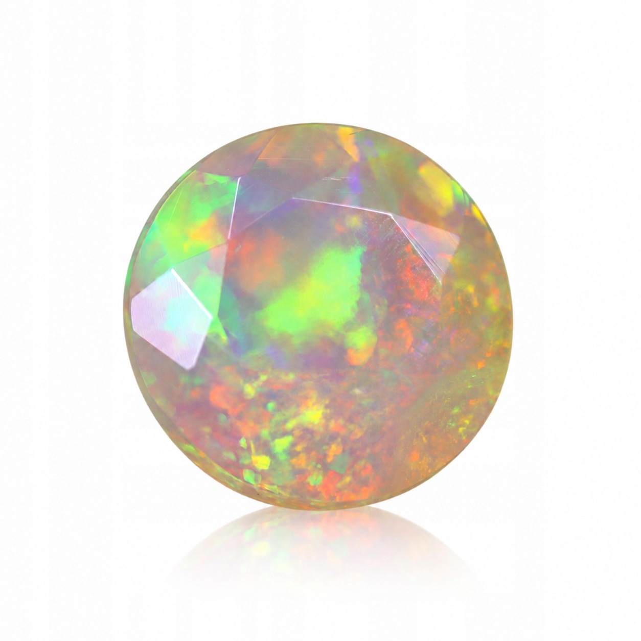 Přírodní opál 1.78 ct Kulatý Etiopie certifikát Wbd