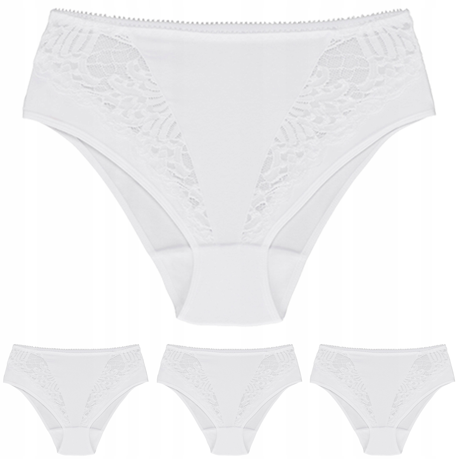 Wol-Bar Eco-Ga 3-pack bílé kalhotky Kalhotky XL