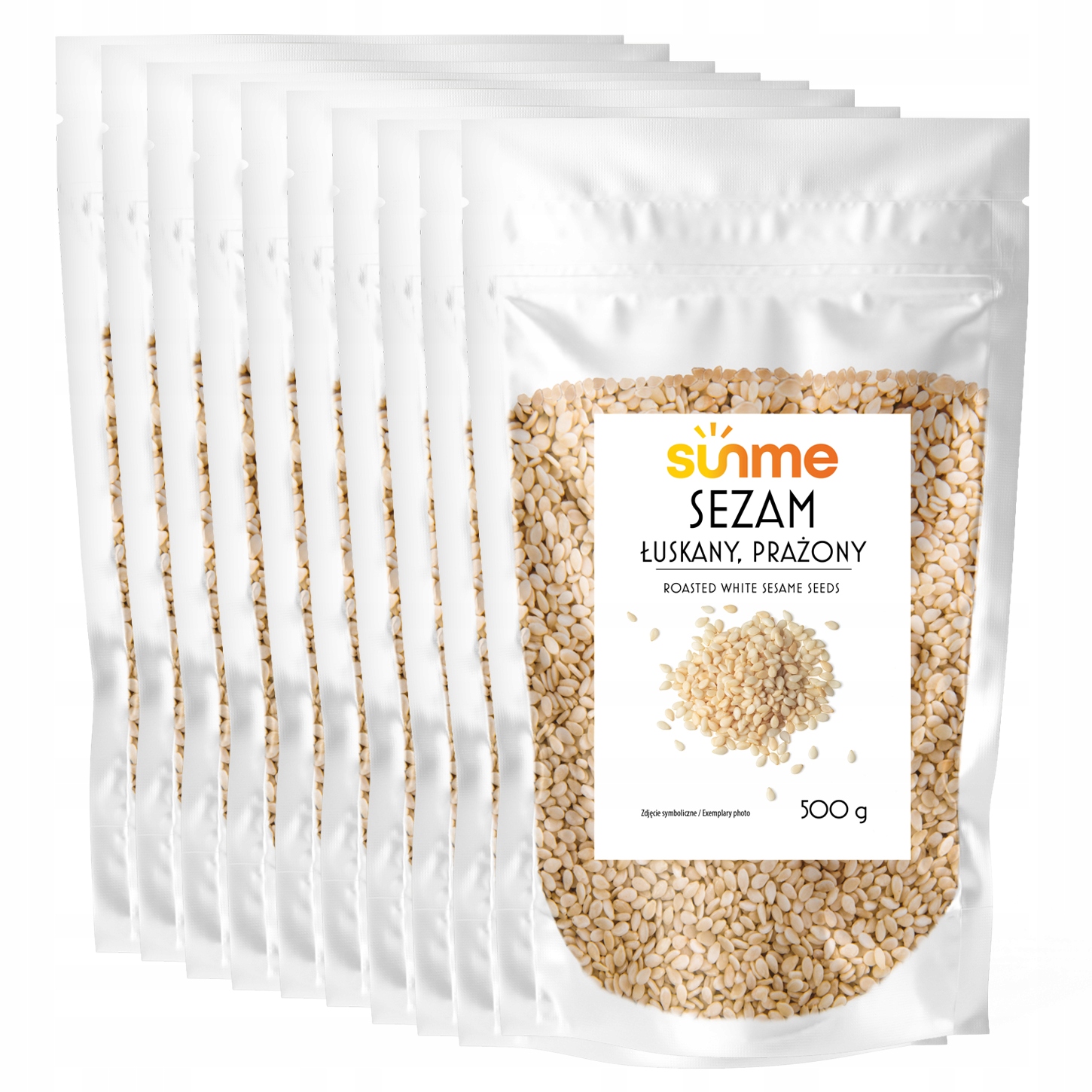 Sunme Sezam biały łuskany prażony 5kg (Zestaw 10 x 500g) Jakość