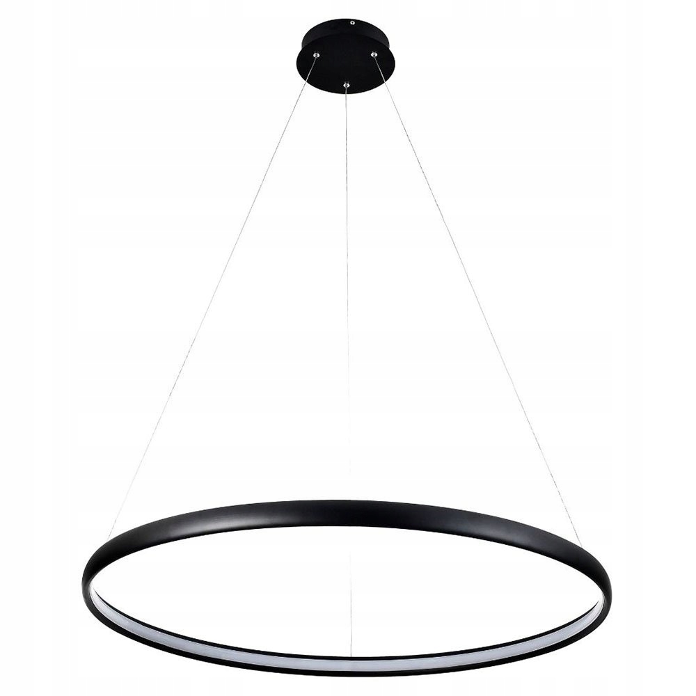 Čierne okrúhle závesné svietidlo ring Led 26W Carlo PL21503-800-BK Zuma Line