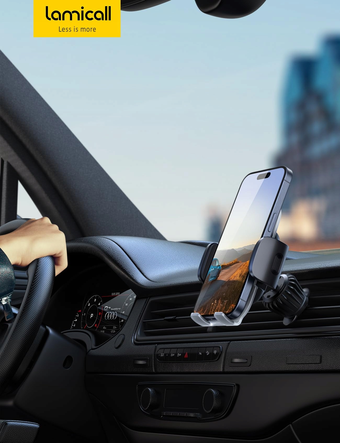 LAMICALL Uchwyt Samochodowy 360° Uniwersalny na iPhone Samsung — miniatura 7