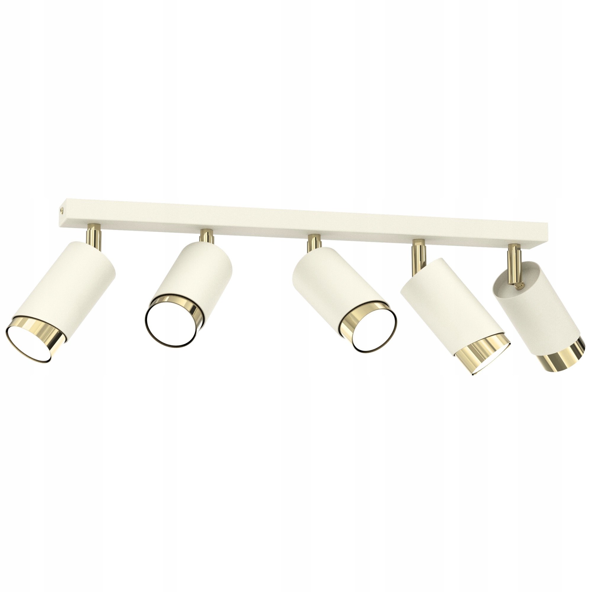 Stropná Lampa Béžová Stropné Svietidlo 5-bodová Tuby Zlatá GU10 Led Spot