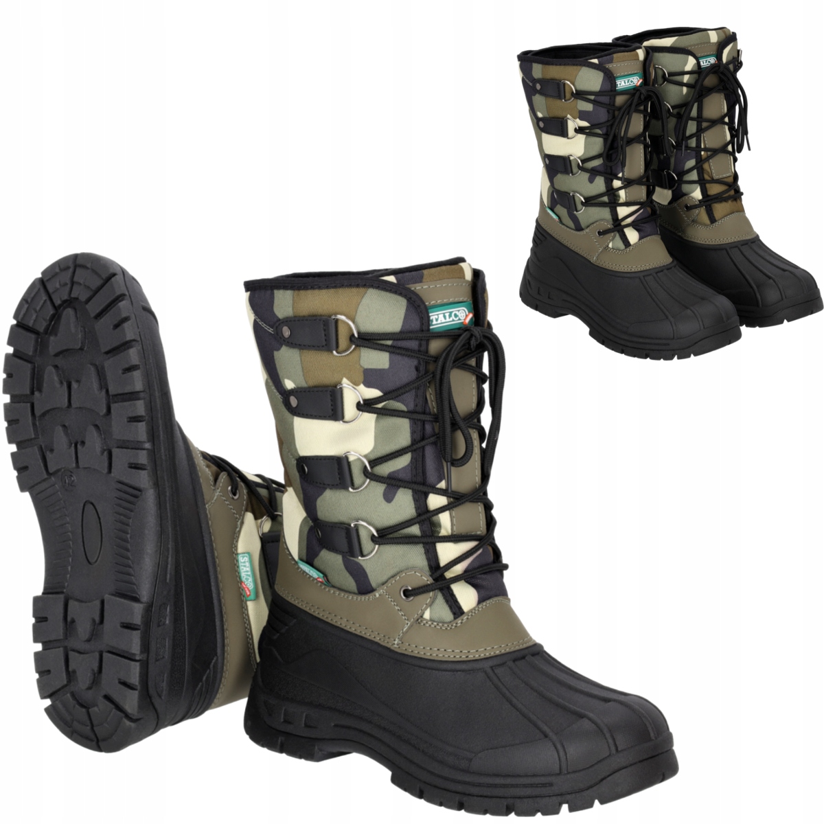 Pracovní Boty Vysoké Zateplené Sněhule Bozp Grizzly Velikost 44 Stalco Maskáčový