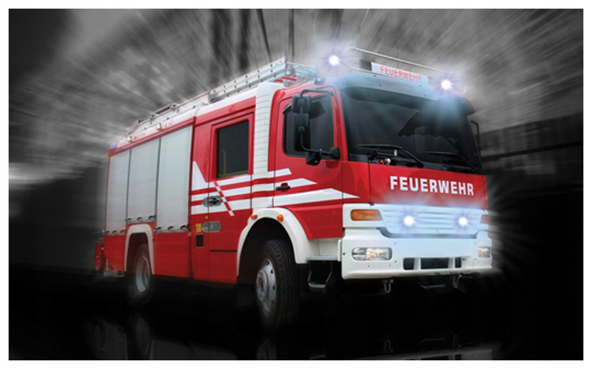 Fototapeta Hasičský vůz Rychlost a dynamika v červeném 368x254 lepidlo