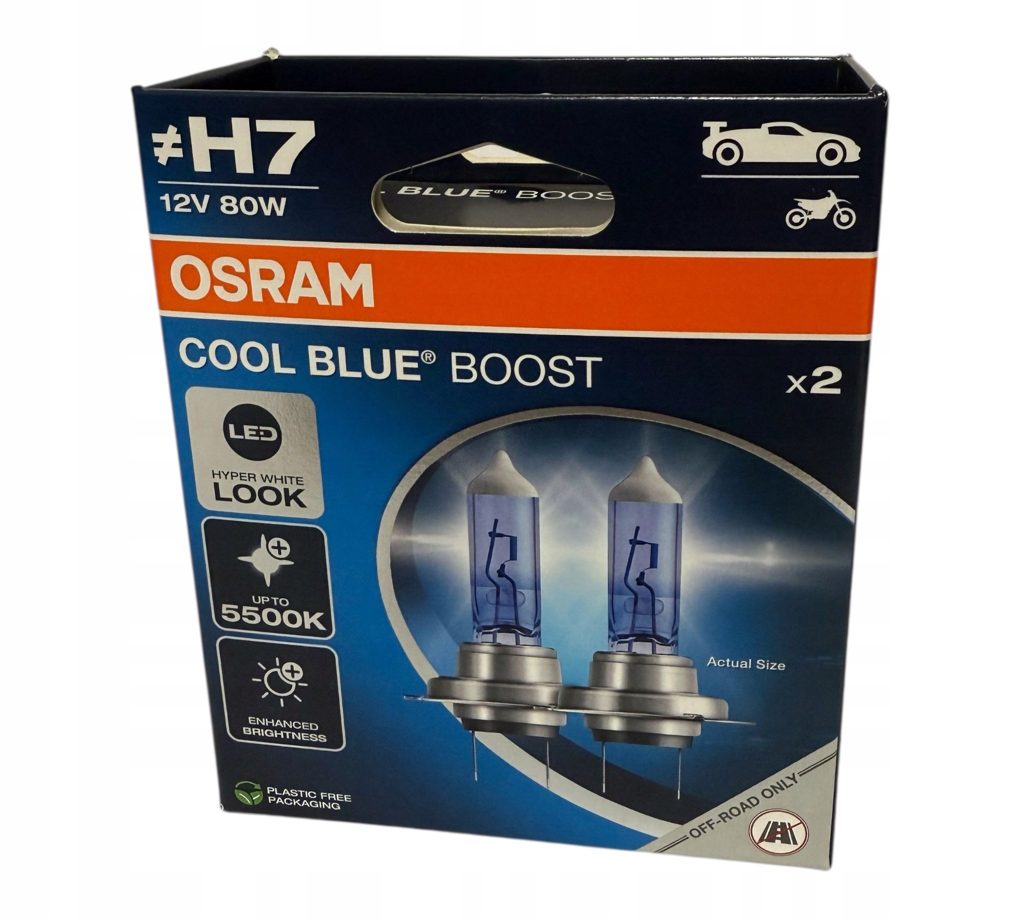 Żarówki Osram Cool Blue Boost H7 80W 2 szt. Nowe