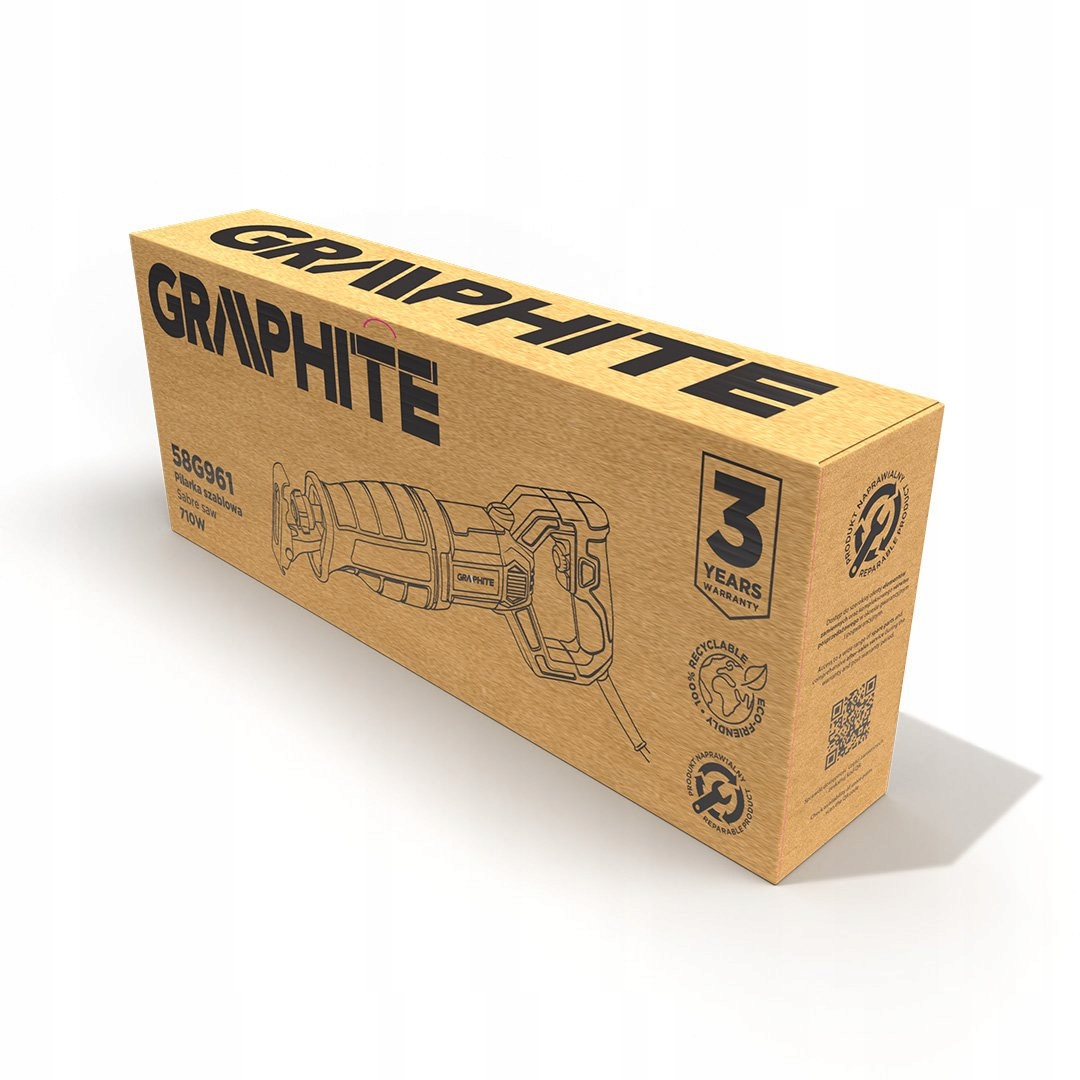 Pilarka szablowa piła szablasta elektryczna 710W + 2 brzeszczoty GRAPHITE Marka Graphite