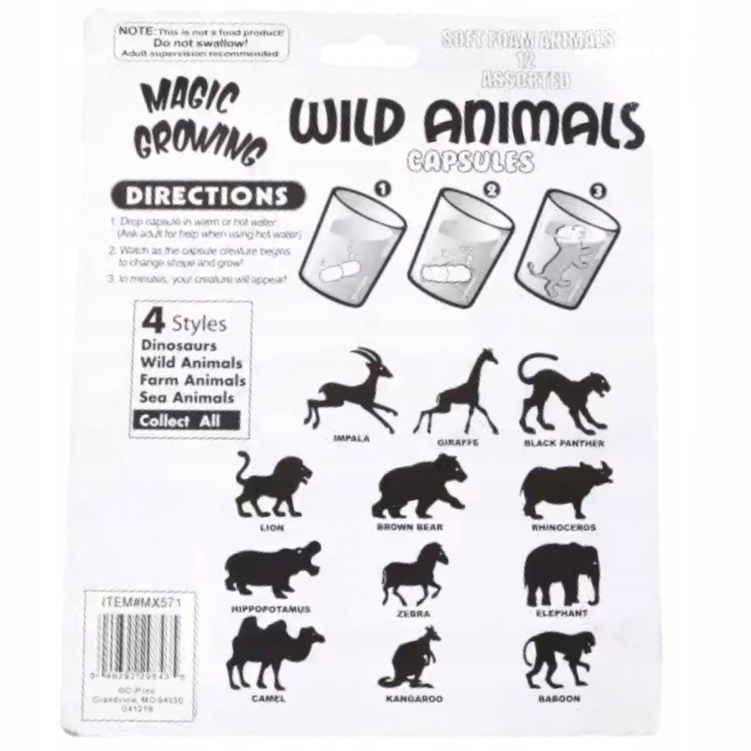 KAPSUŁKI ROSNĄCE W WODZIE DZIKIE ZWIERZĘTA Materiał inny