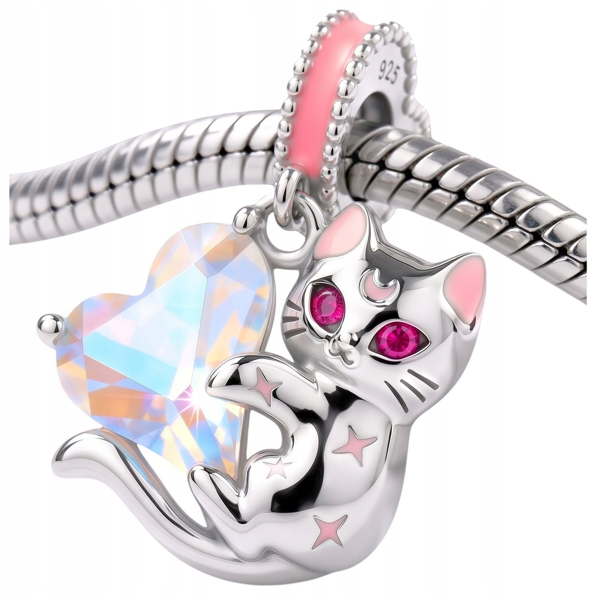 Charms Magická Kočka Čarodějky z Měsíce stříbro 925