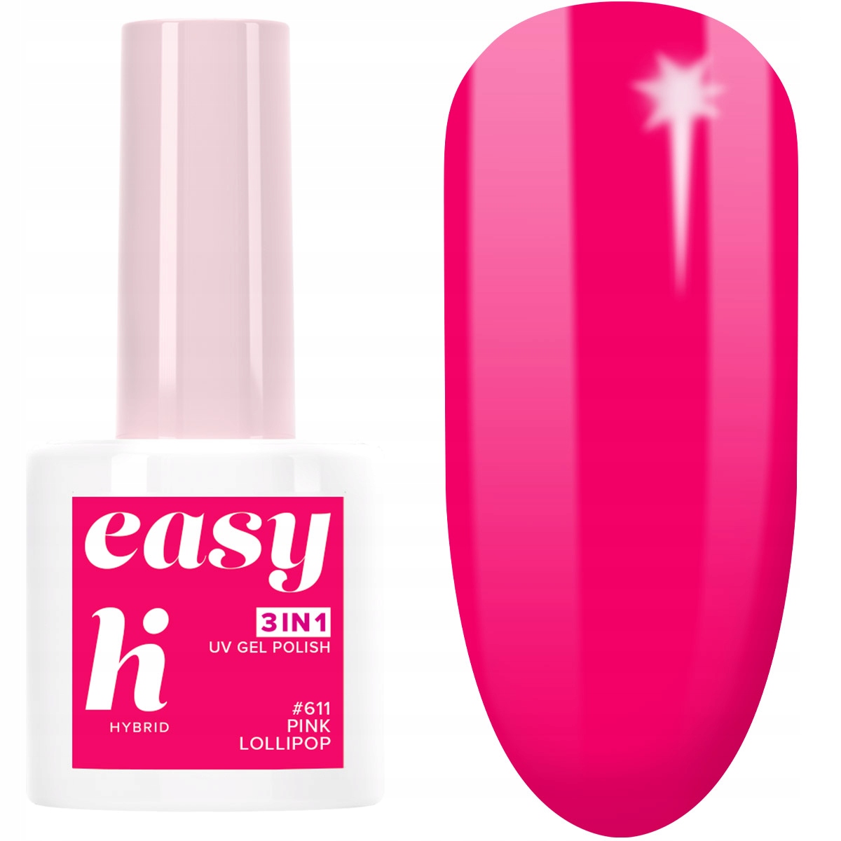 

611 Hi Hybrid Lakier Hybrydowy 3W1 Pink Lollipop