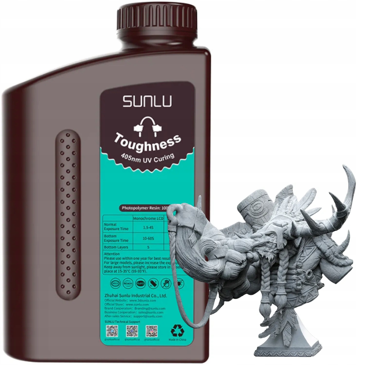 Żywica Resin Uv Sunlu Toughness Grey Gray Szary 1kg 1l Do Drukarki 3D