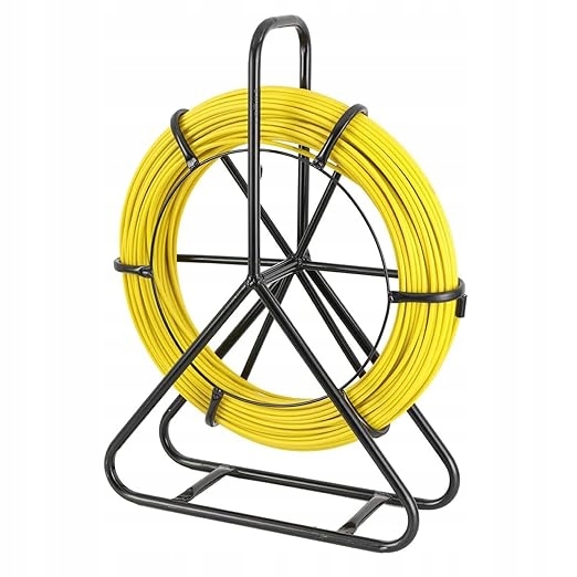 Sklenené vlákno preťahovacie pero na ťahanie káblov, káblová sonda 6 mm x 130 m, žltá