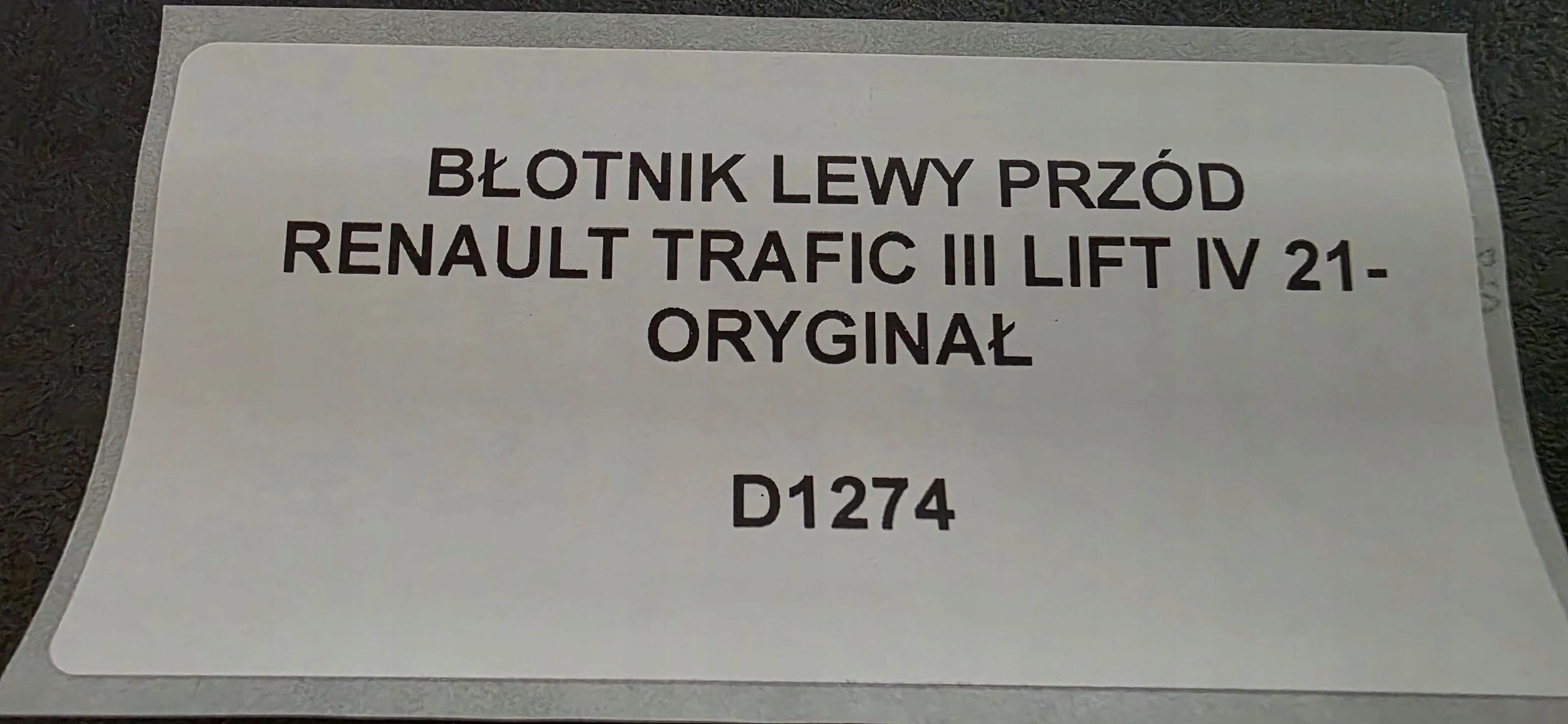 blatník levý předek RENAULT TRAFIC IV 21- originál
