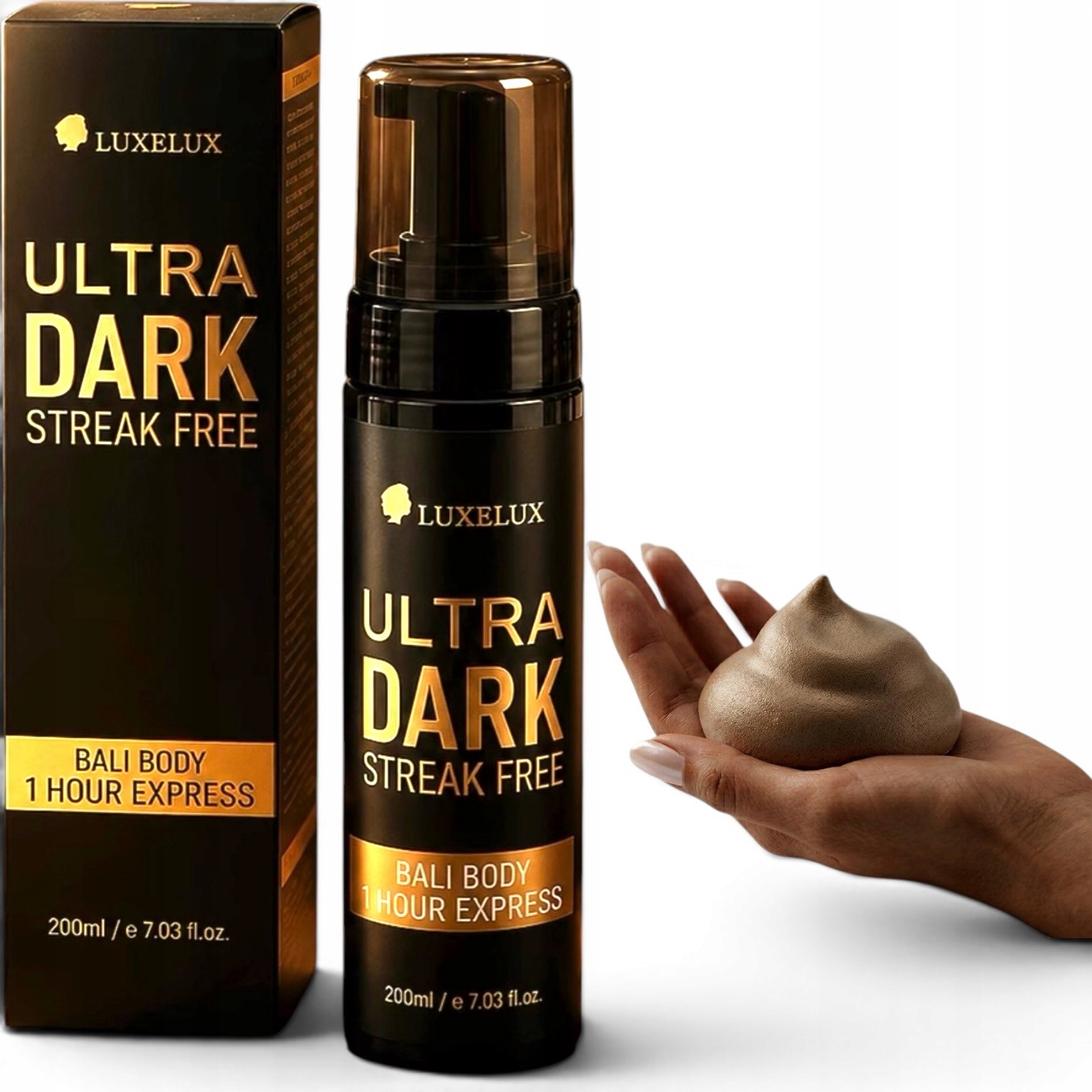 SAMOOPALACZ W PIANCE LUXELUX ULTRA DARK EFEKT W 1H CIEPŁY BRĄZ MOCNY