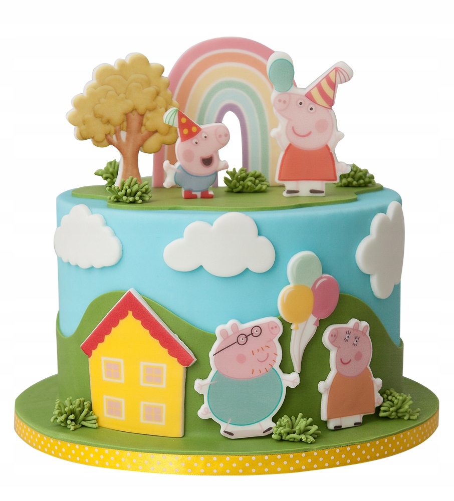 Levně Sada dekorací na dort prasátko Pepa 11 El. 2D