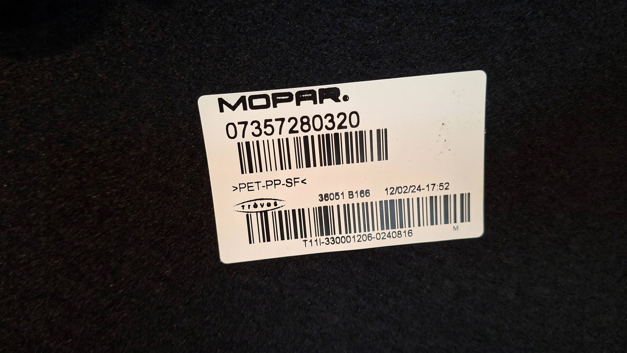 upholstery boot left rear part 7357280320 FIAT DOBLO II 2010