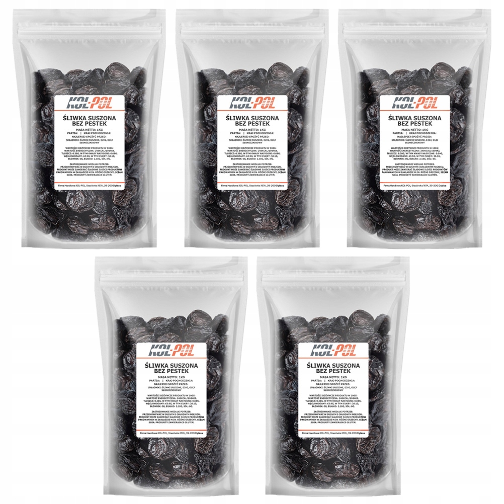 Levně Sušené Švestky 5 kg Švestka bez pecek, vysoká kvalita