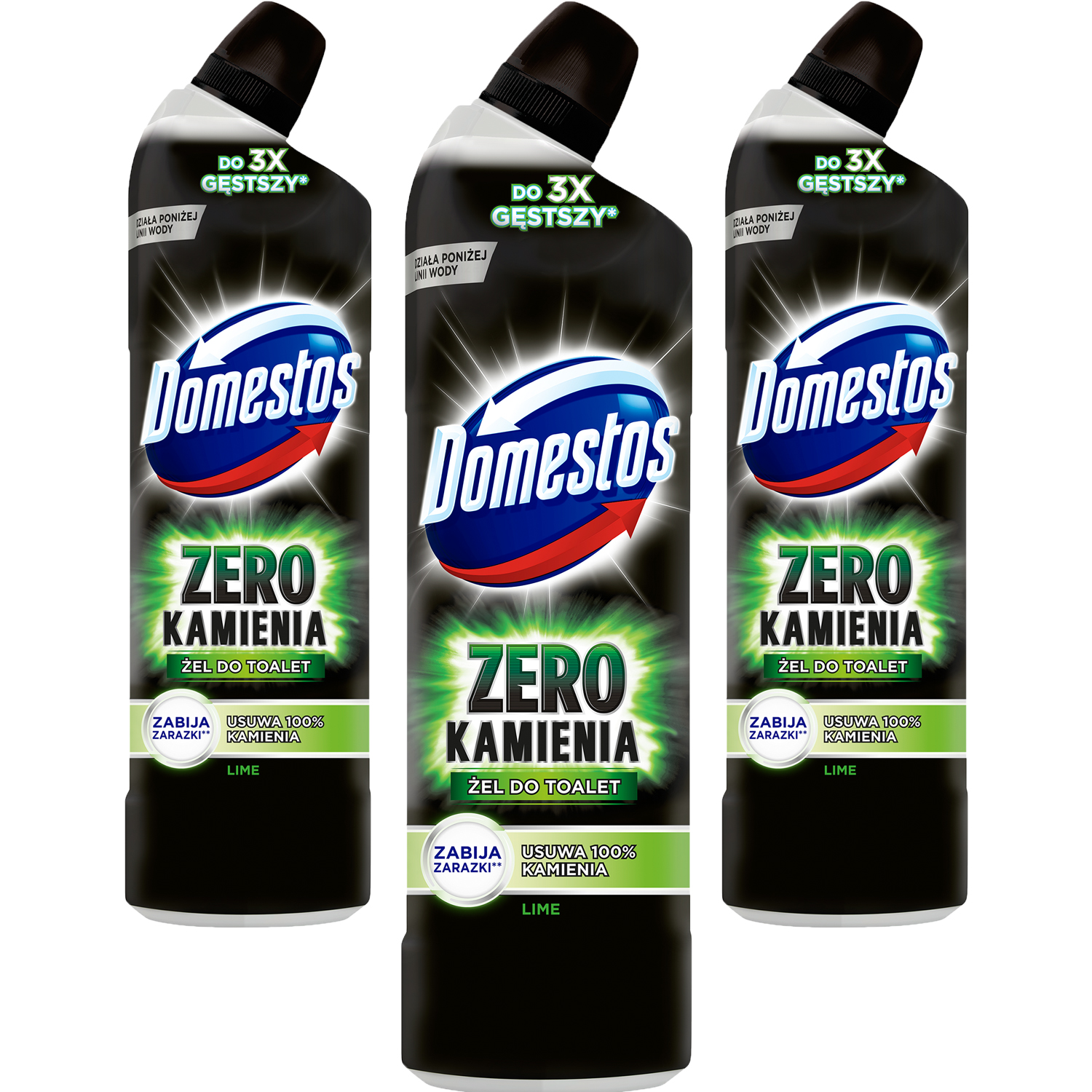 

Domestos Zero Kamienia Lime płyn do Wc 3x750 ml