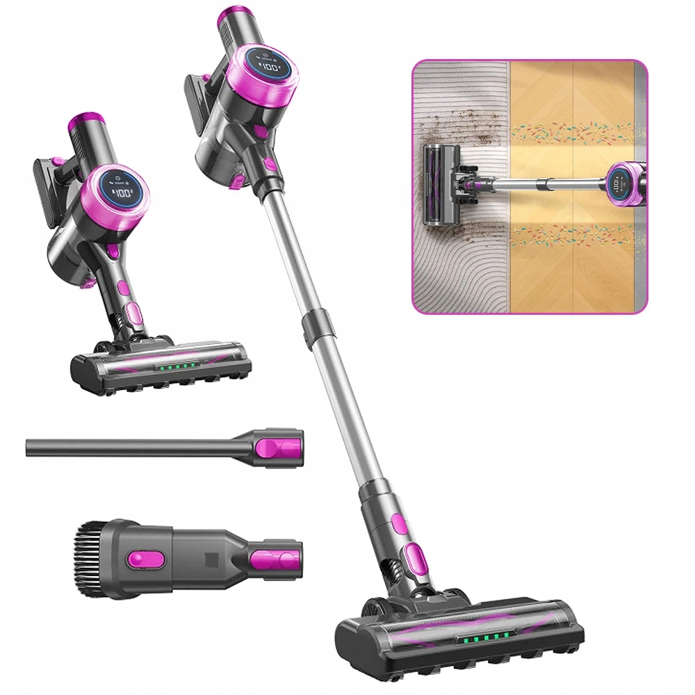 Vysavač 45KPA 550W Bezsáčkový Bezdrátový Led Vertikální Dárek