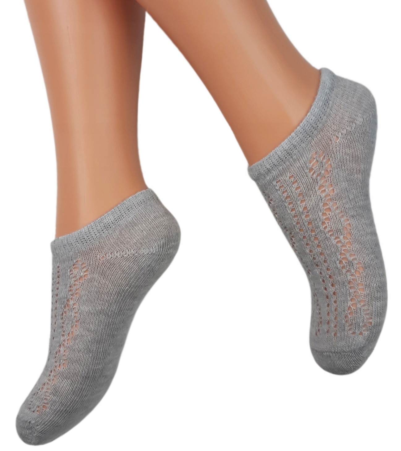 

Katamino Szare Ażurowe Skarpetki Stopki 32-34