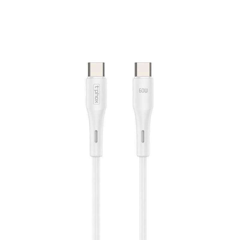 Kabel T- Phox Gentle Usb- C/ Usb- C 60W 1M White T- Phox