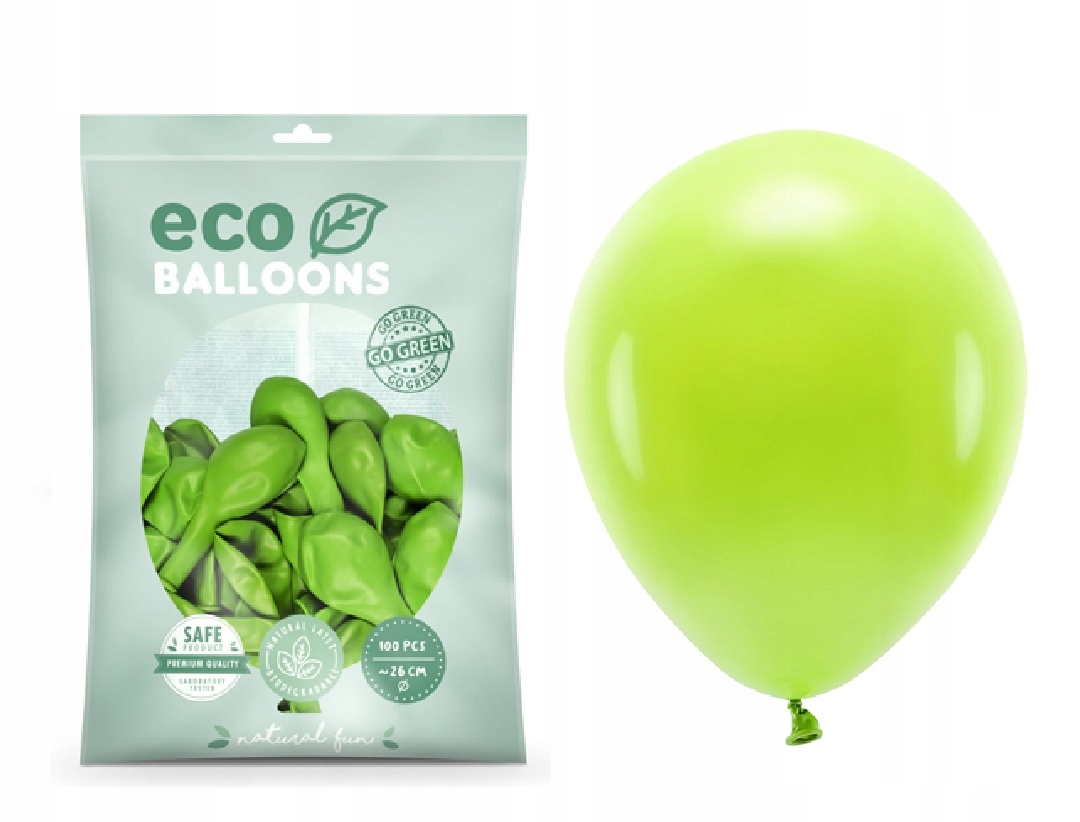 

Balony Eco 26cm zielone jabłuszko 10 Ekologiczne