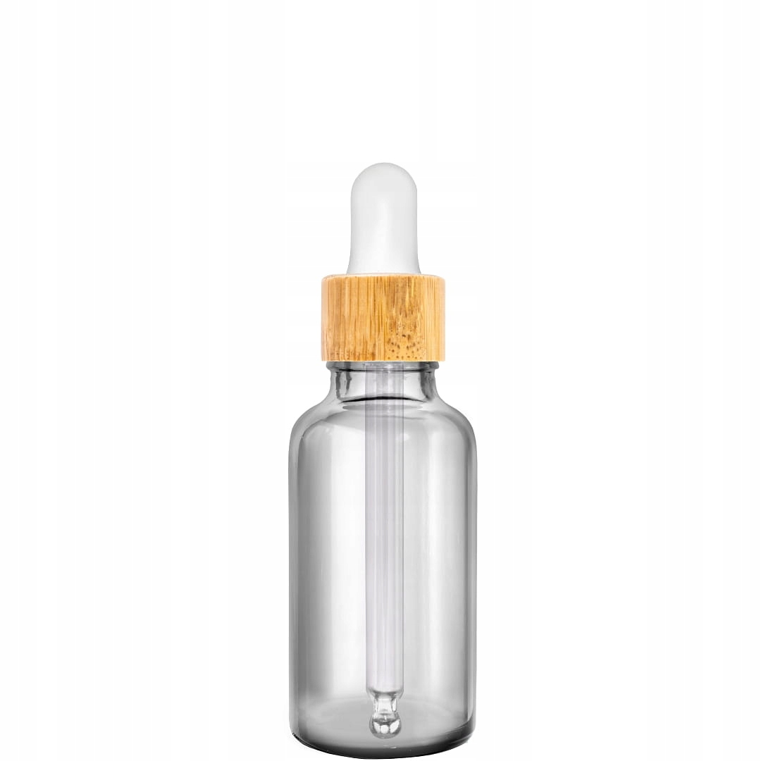 

Butelka Szklana 30ML Bezbarwna Z Pipetą Bambusową