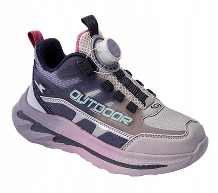 Apawwa buty sportowe W2705R Pink/purple dziewczęce wiązanie boa roz.36