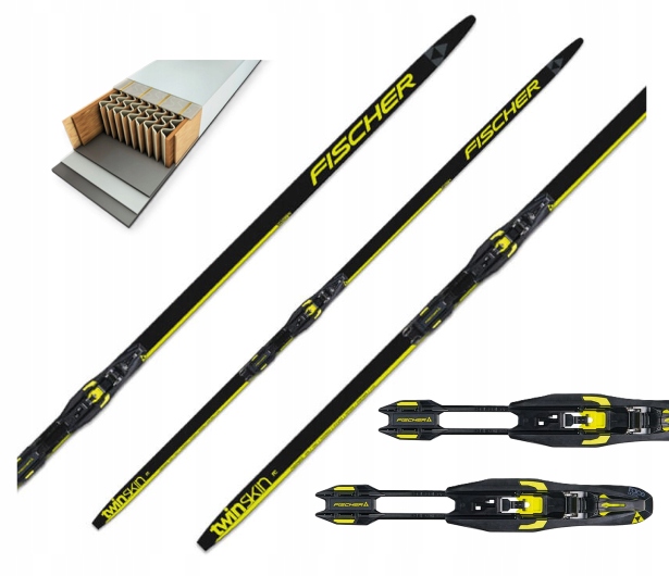 Fischer TWIN SKIN RC Stiff wiązania CONTROL STEP 2022/23 Narty biegowe NNN Długość nart 197 cm