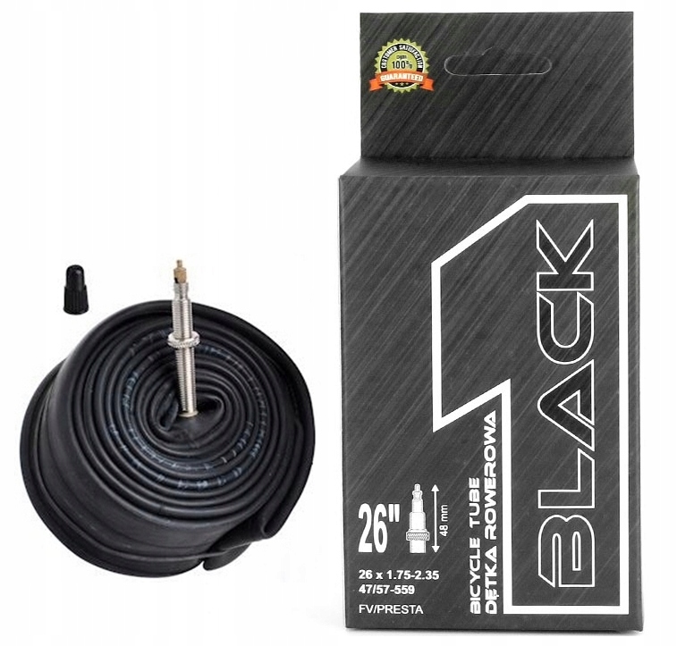 

Black1 26x1,75-2,35 presta 48mm dętka dętki