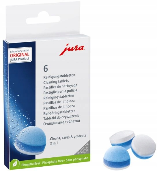 

Tabletki Czyszczące Ekspres Jura 3w1 3-fazowe 6szt