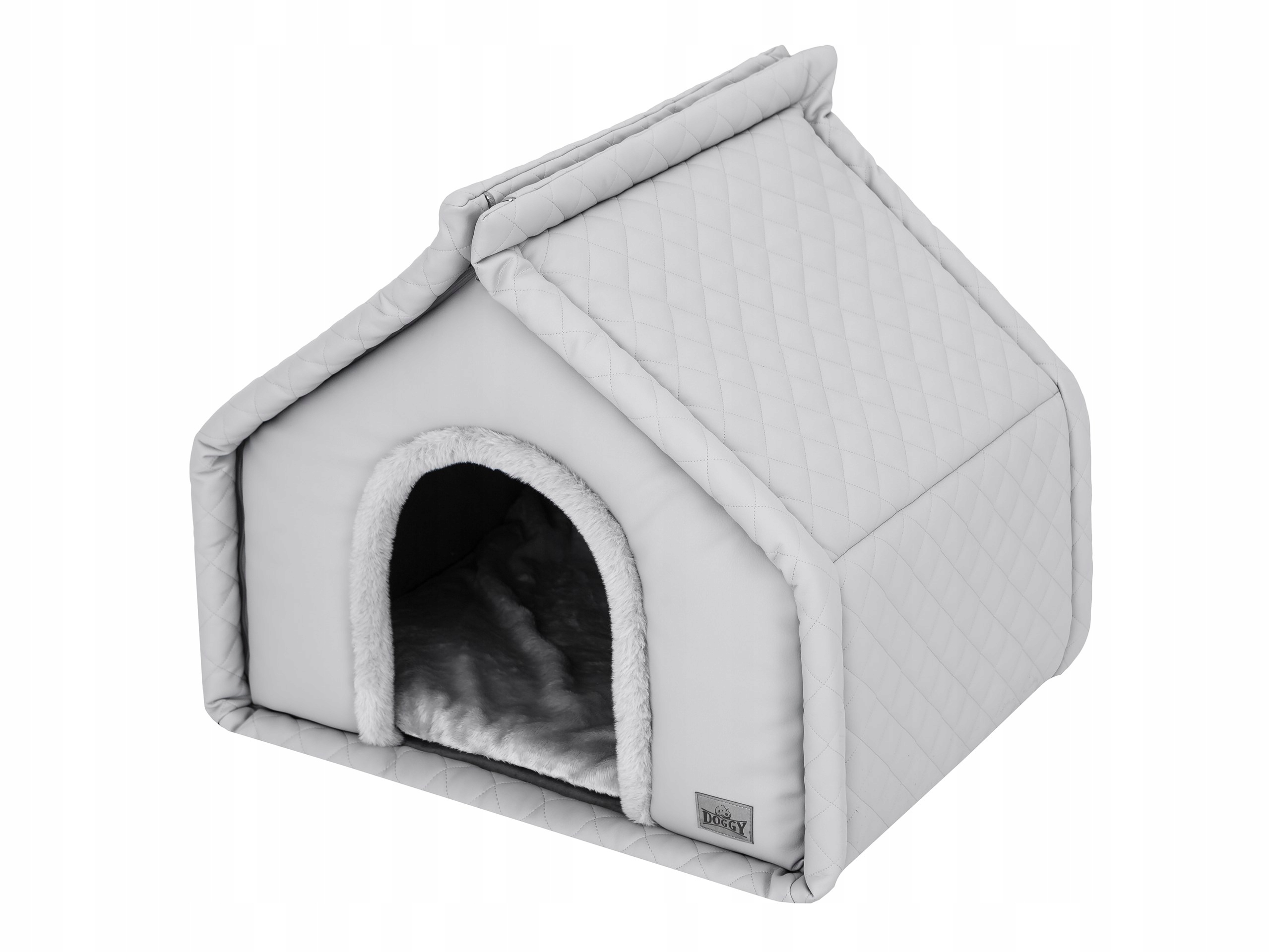 Levně Domeček pro psa z eko kůže Doggy R1 42x32x43