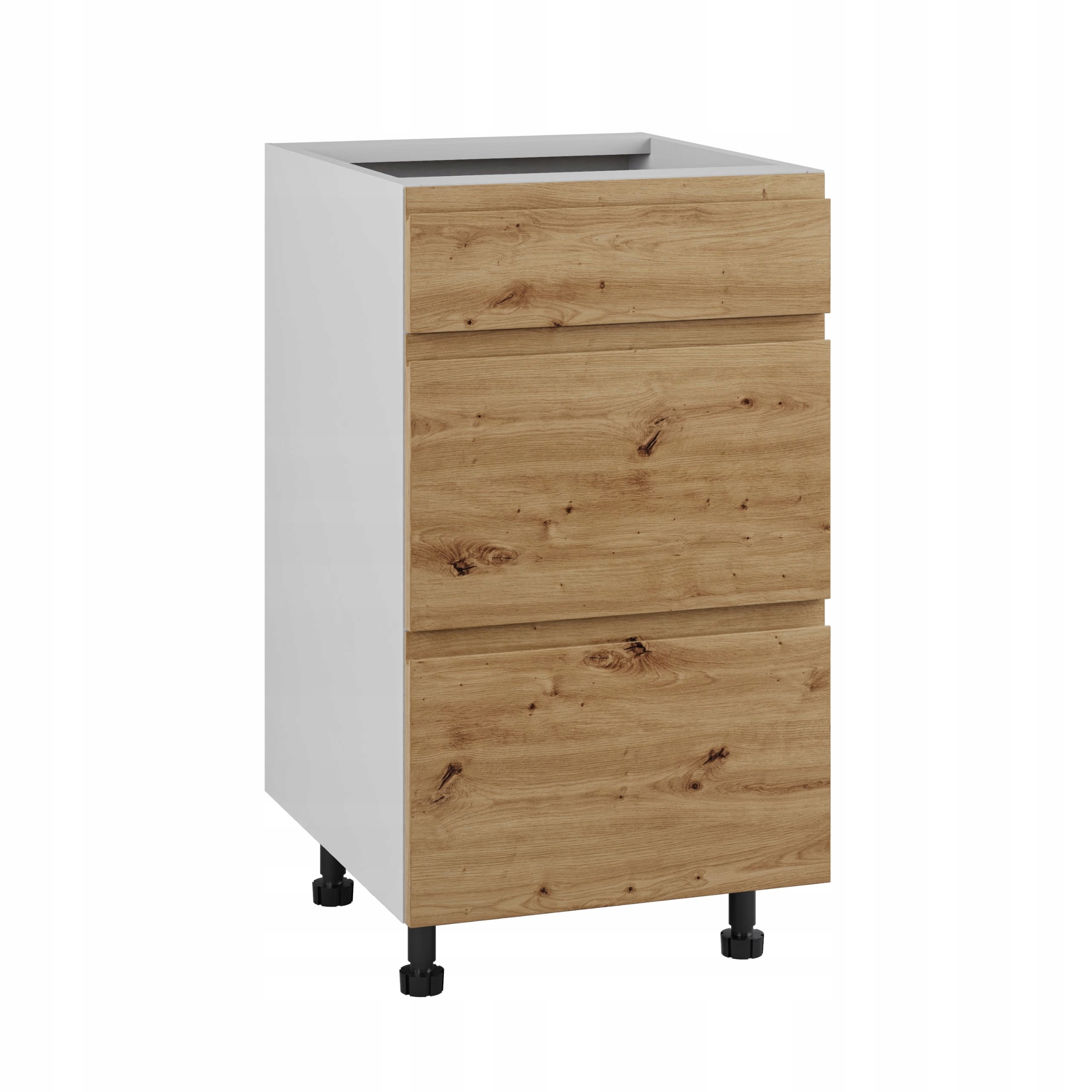 Kuchyňská skříňka 45 zásuvek, plný výsuv, bezúchytková, dub Artisan