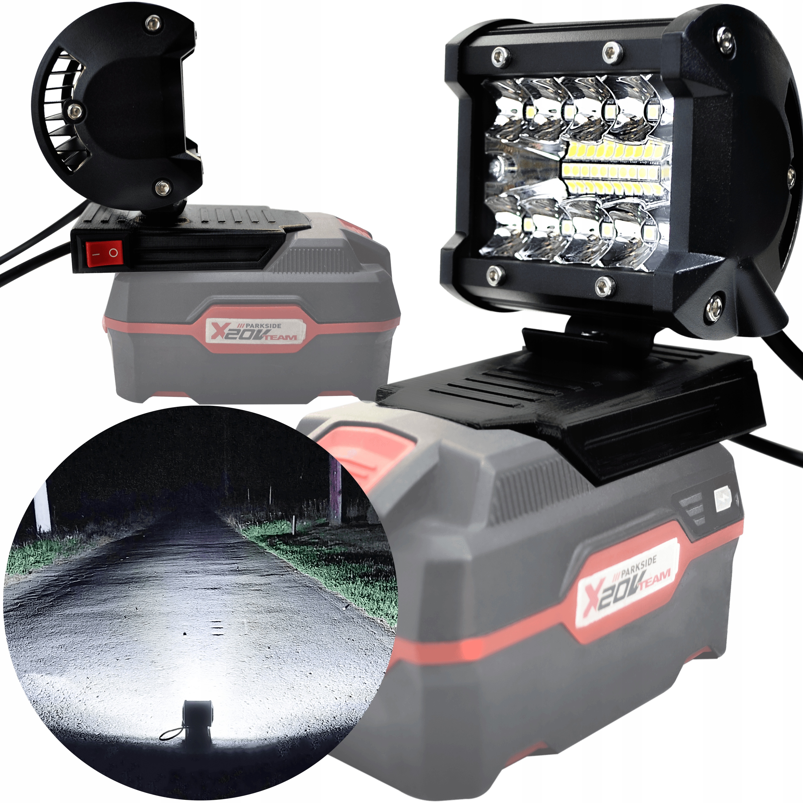 LAMPA DO PARKSIDE X20V HALOGEN ROBOCZY LED MAX