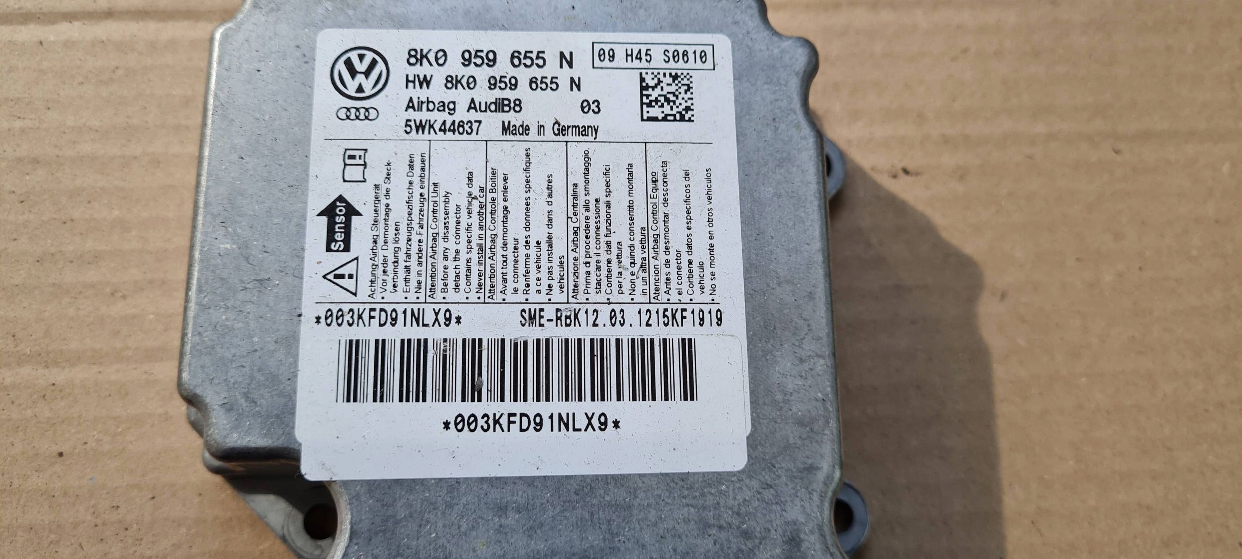 A4 B8 LIFT module control unit airbag 8K0959655N A5 8T